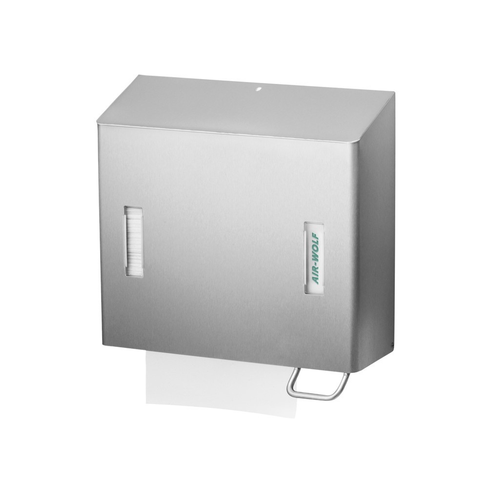 Imagen del producto: Combinación de dispensador de toallas de papel y de jabón Air-Wolf, derecha, acero inoxidable cepillado