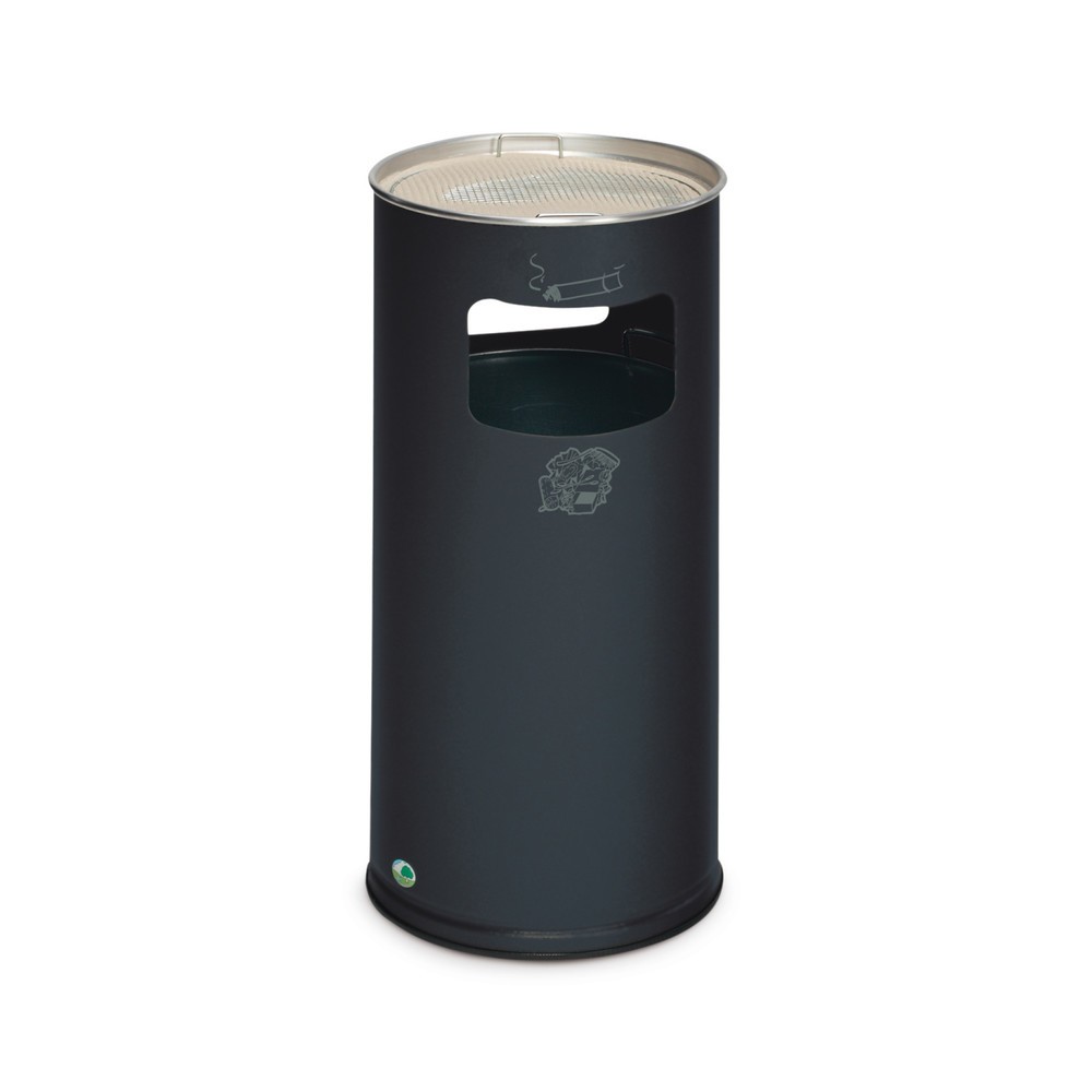 Imagen del producto: Asher Waste Combination VAR®, modelo de soporte, 37,4 litros, negro-gris