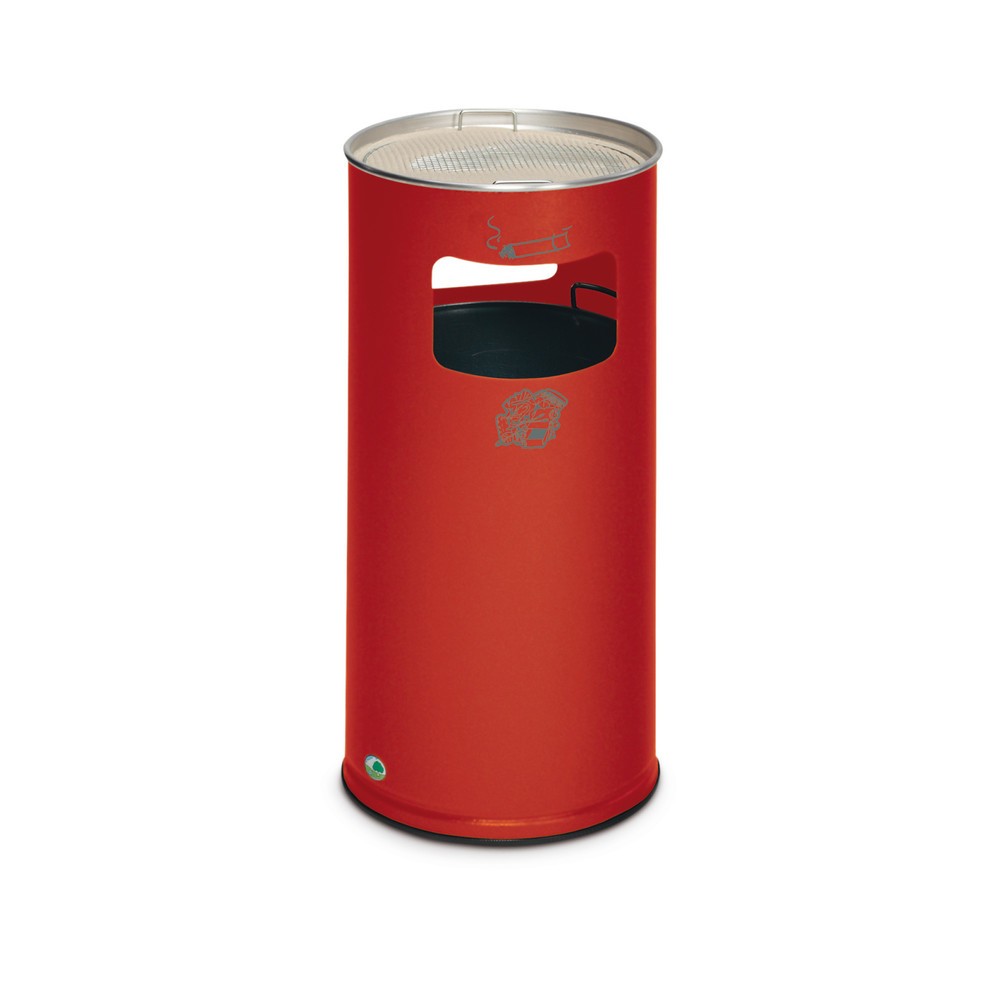 Imagen del producto: Asher Waste Combination VAR®, modelo de soporte, 37,4 litros, rojo fuego