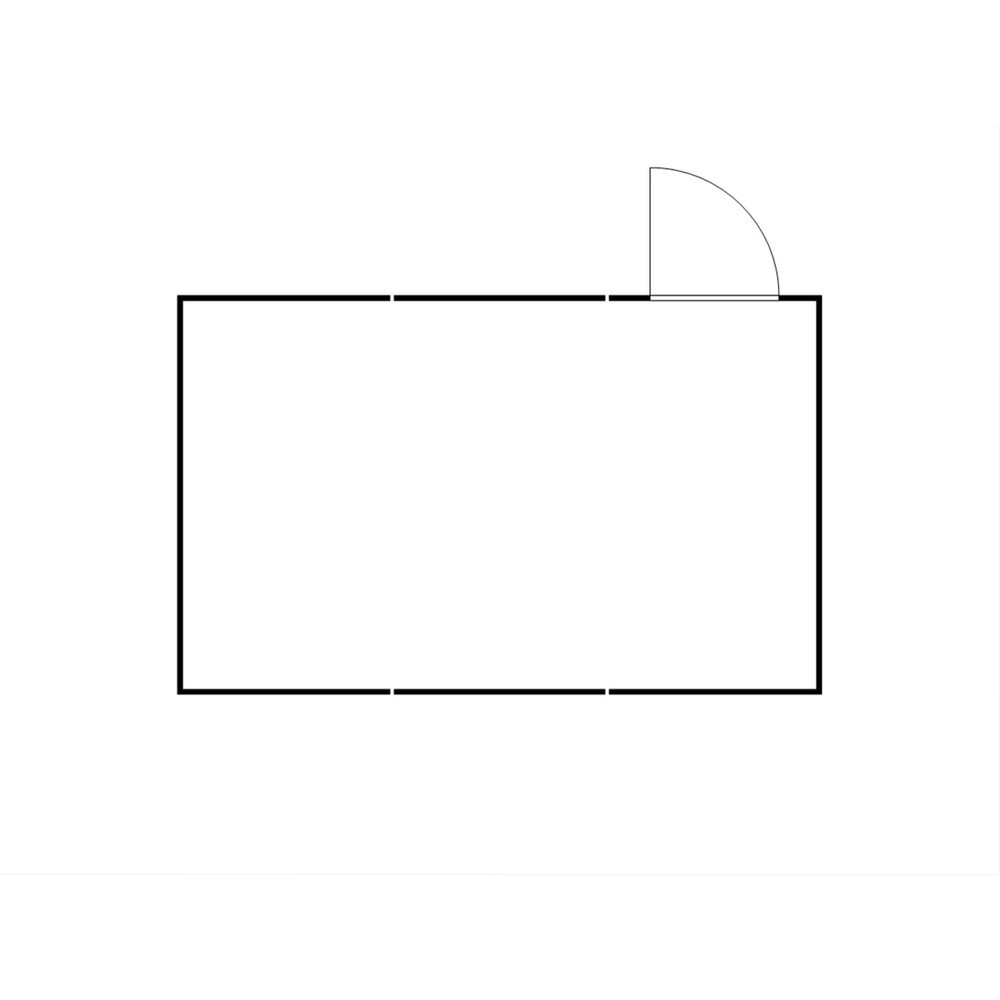 N° de l'image du produit 2 : Combinaison de conteneur à matériaux FLADAFI®, démontée, 25 m², sans étagère, haut. x larg. x prof. 2 115 x 4 050 x 6 520 mm, porte à un battant, au centre du module