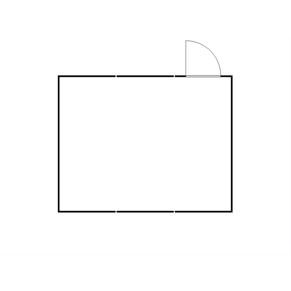 N° de l'image du produit 2 : Combinaison de conteneur de matériaux FLADAFI®, démontée, 32 m², avec plancher en bois, haut. x larg. x prof. 2 150 x 5 080 x 6 520 mm, porte à un battant, centrée dans les modules