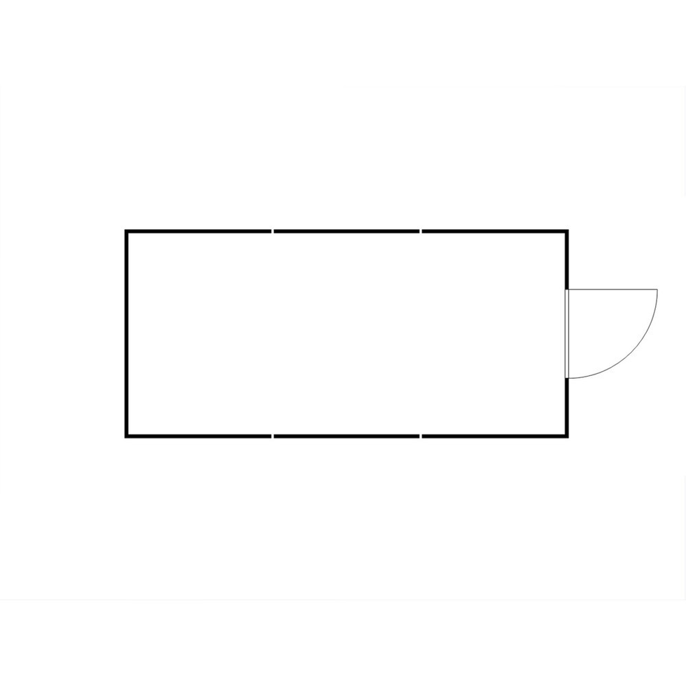 N° de l'image du produit 2 : Combinaison de conteneur de matériaux FLADAFI®, isolé, 18 m², avec plancher en bois, haut. x larg. x prof. 2 405 x 3 050 x 6 520 mm, porte à un battant, centrée sur la face avant