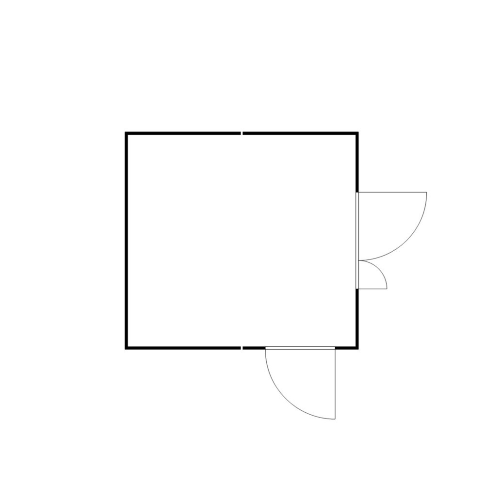 N° de l'image du produit 2 : Combinaison de conteneur de matériaux FLADAFI®, isolé, 16 m², avec plancher en bois, haut. x larg. x prof. 2 405 x 4 050 x 4 340 mm, porte à doubles battants (division asymétrique), centré à face avant, porte supplémentaire
