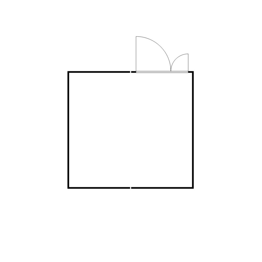 N° de l'image du produit 2 : Combinaison de conteneur de matériaux FLADAFI®, isolé, 16 m², avec sol isolé, haut. x larg. x prof. 2 500 x 4 050 x 4 340 mm, porte à doubles battants (division asymétrique), au centre du module