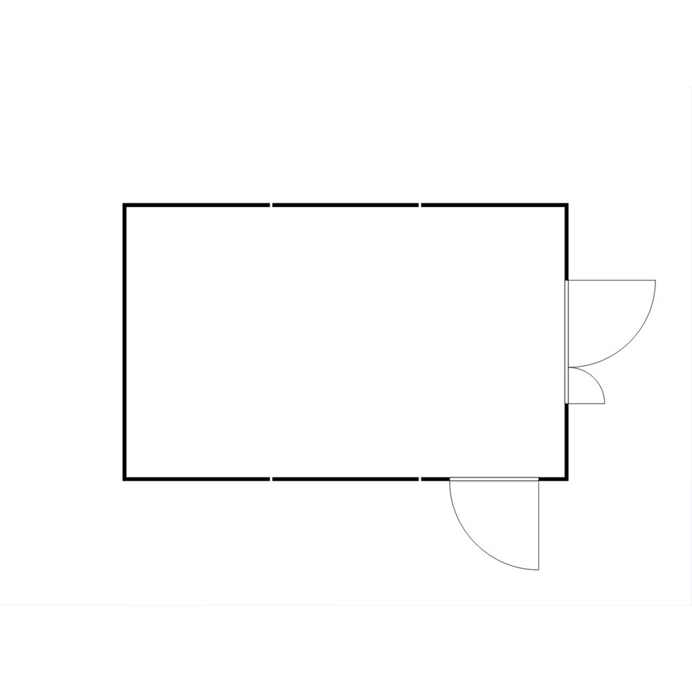N° de l'image du produit 2 : Combinaison de conteneur de matériaux FLADAFI®, isolé, 25 m², avec plancher en bois, haut. x larg. x prof. 2 405 x 4 050 x 6 520 mm, porte à doubles battants (division asymétrique), centré à face avant, porte supplémentaire