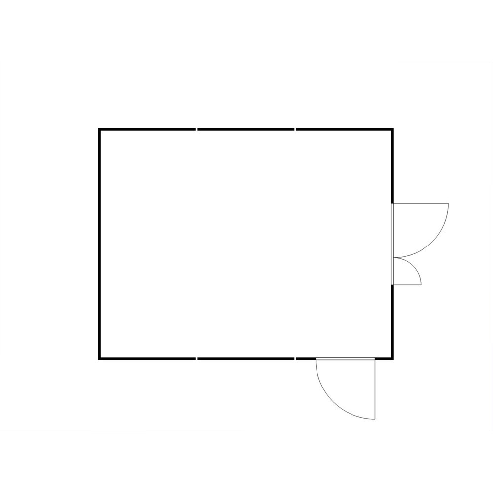 N° de l'image du produit 2 : Combinaison de conteneurs pour substances dangereuses SAFE Tank 5000, PLG, galvanisés, prémontés, dimensions extérieures 5080x6520x2300 mm, porte à doubles battants (division asymétrique), au centre du côté court, porte supplémentaire, surface