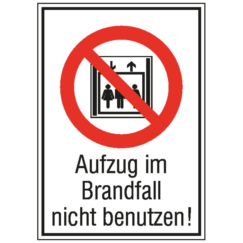 Illustration du produit: SafetyMarking® « Ne pas utiliser l’ascenseur en cas d’incendie », H x l 148 x 105 mm, film