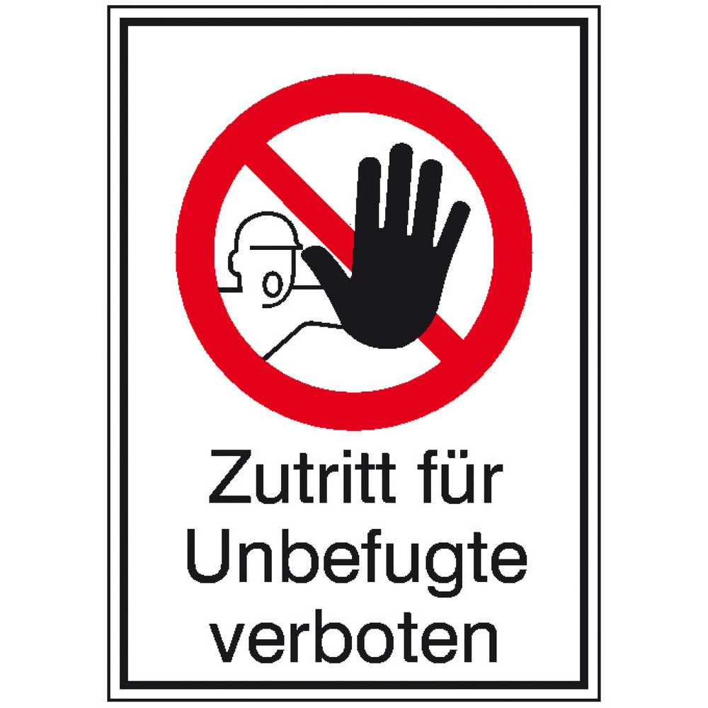 Illustration du produit: SafetyMarking® « Accès interdit aux personnes non autorisées », H x l 185 x 131 mm, film