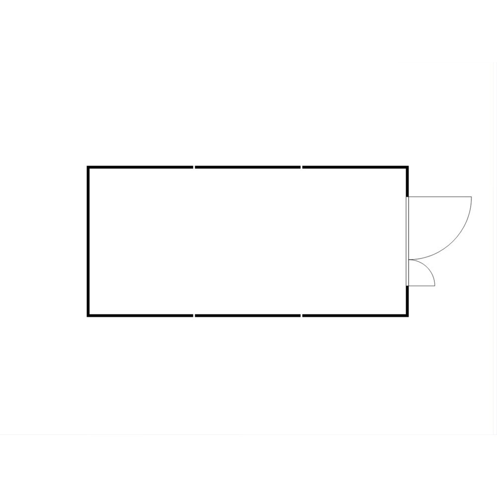 Productafbeelding nr. 2: Combinatie van containers voor gevaarlijke stoffen SAFE Tank 3500 ALG, verzinkt, voorgemonteerd, buitenafmetingen 4.350x6.520x2.300 mm, dubbele draaideur (asymmetrische verdeling), centraal in de korte zijde, opslagruimte 25 m²