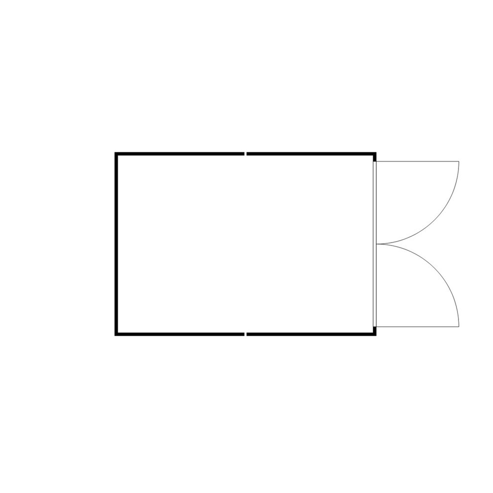 Productafbeelding nr. 2: Combinatie van containers voor gevaarlijke stoffen SAFE Tank 2000 WGK 1-3, verzinkt, voorgemonteerd, buitenafmetingen 3.050x4.340x2.310 mm, dubbele draaideur, centraal in de korte zijde, opslagruimte 12 m²