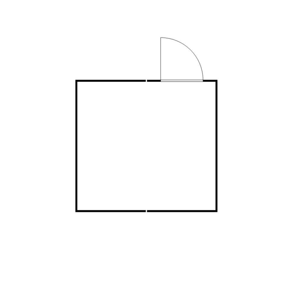 Productafbeelding nr. 2: Combinatie van materiaalcontainers FLADAFI®, gedemonteerd, 16 m², met houten vloer, hxbxd 2.150 x 4.050 x 4.340 mm, enkele draaideur, gecentreerd in de module