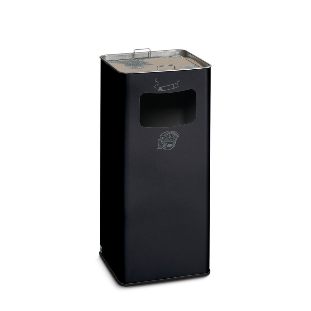 Immagine del prodotto: Combinazione posacenere-cestino dei rifiuti VAR®, modello a colonna, 53,4 litri, grigio nero