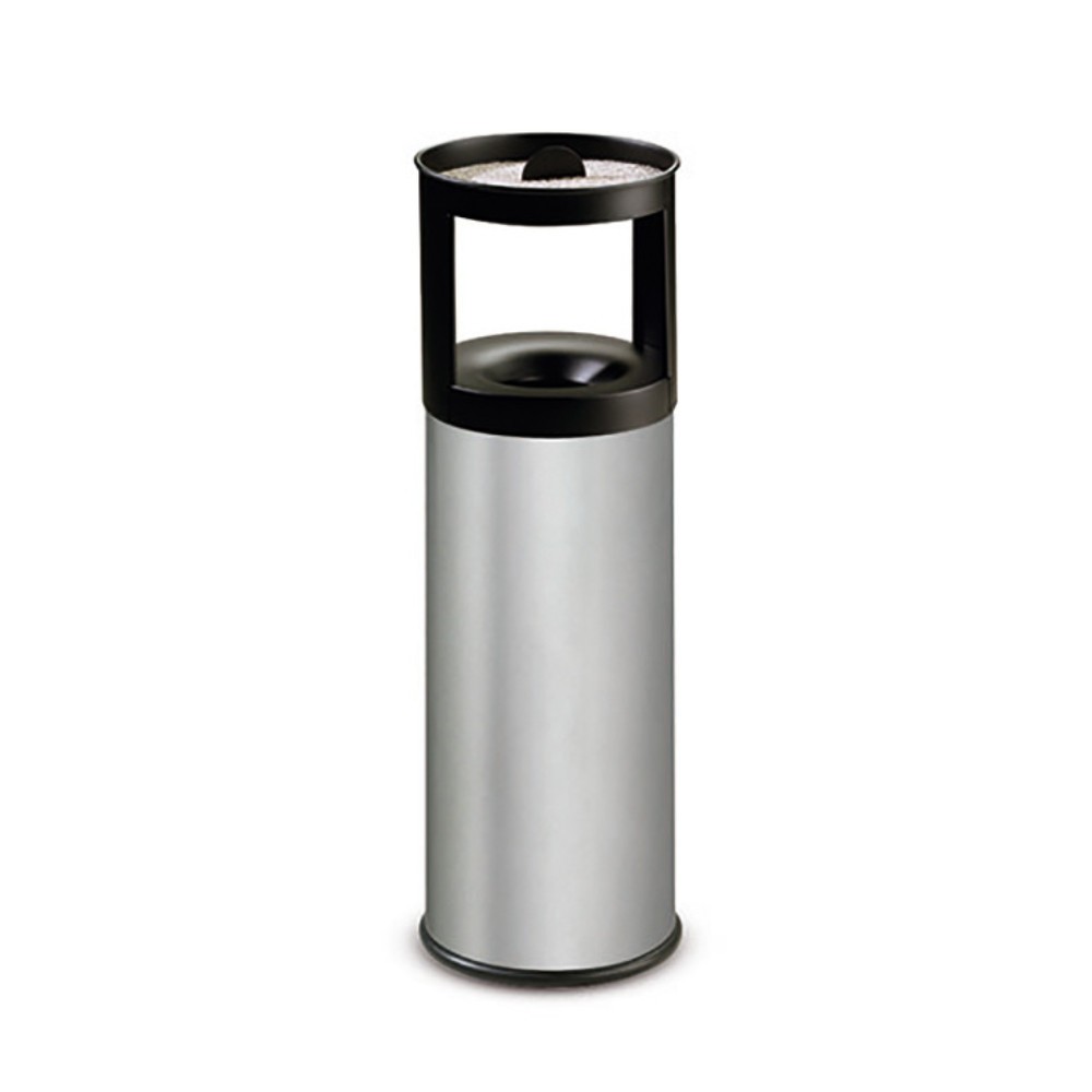 Illustration du produit: Combiné cendrier-poubelle FLORENZ, acier inoxydable, 25 litres