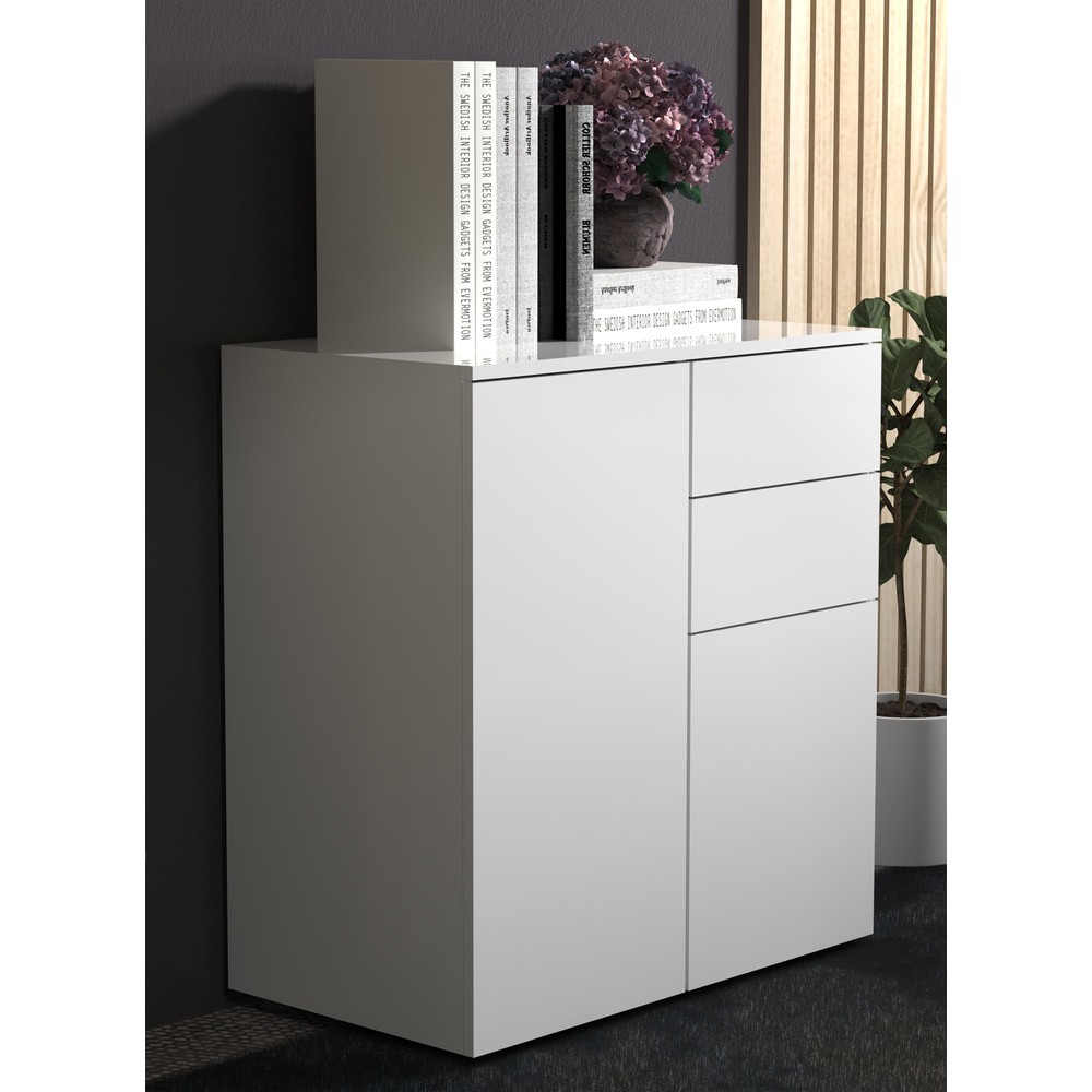 N° de l'image du produit 2 : VCM Commode Dalosa 4 compartiments, blanc