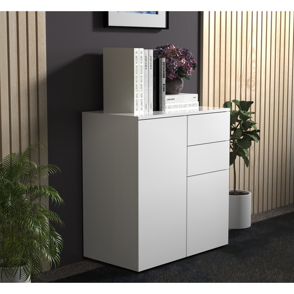 N° de l'image du produit 3 : VCM Commode Dalosa 4 compartiments, blanc