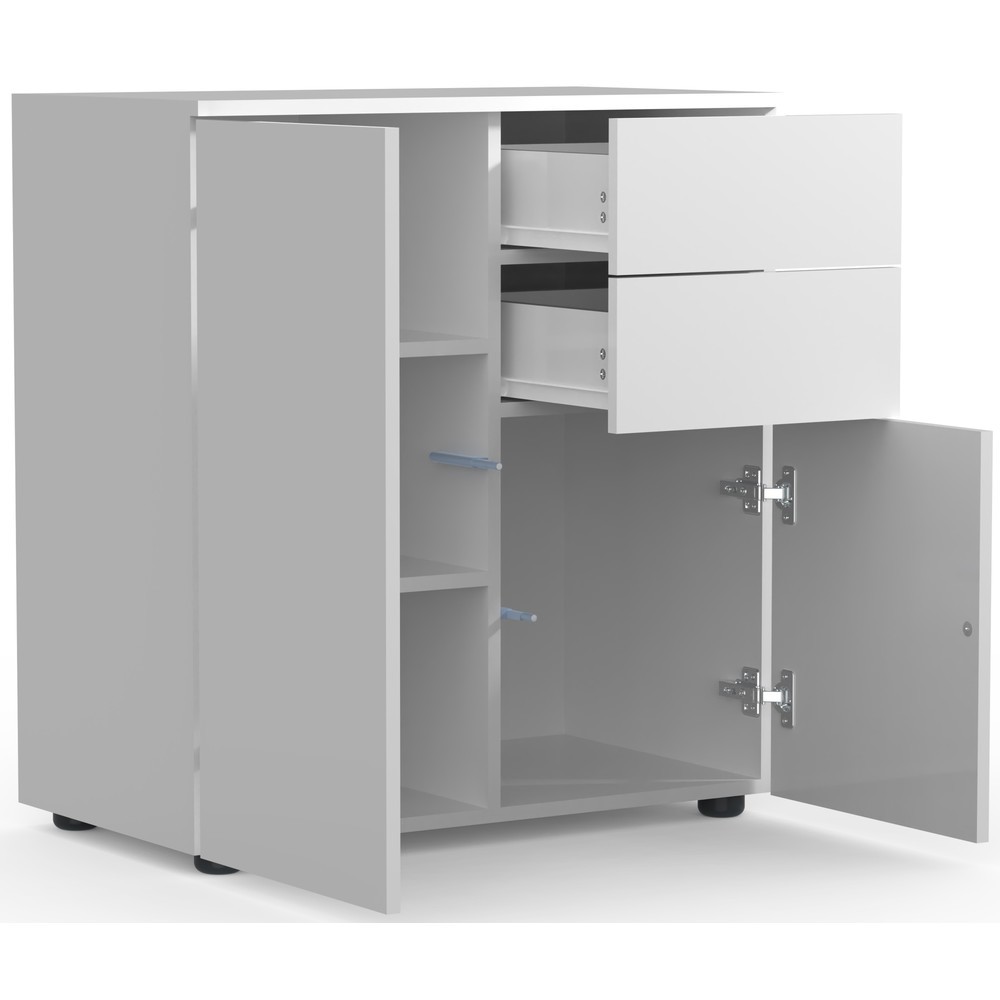 N° de l'image du produit 5 : VCM Commode Dalosa 4 compartiments, blanc