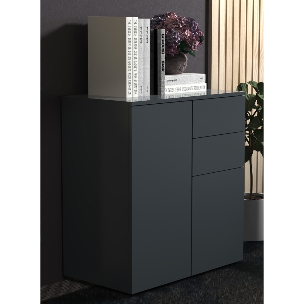 N° de l'image du produit 3 : VCM commodes Dalosa 4 compartiments, anthracite