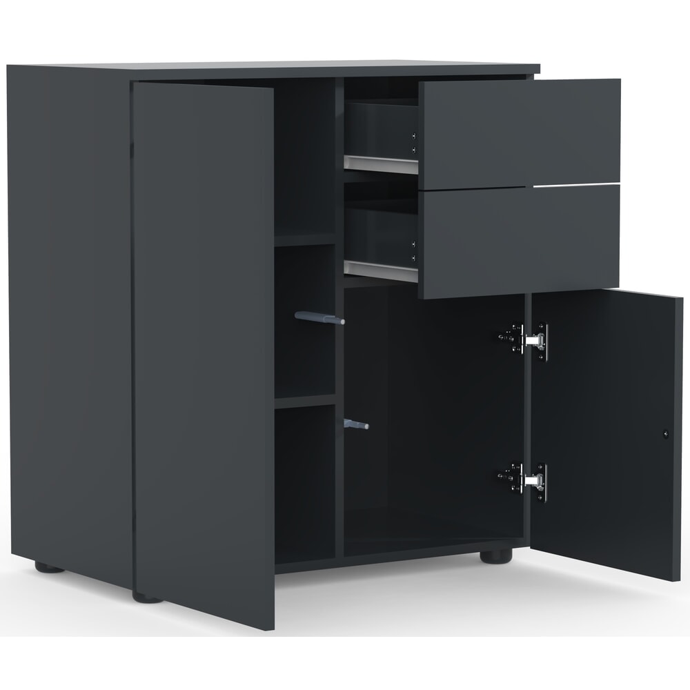 N° de l'image du produit 6 : VCM commodes Dalosa 4 compartiments, anthracite