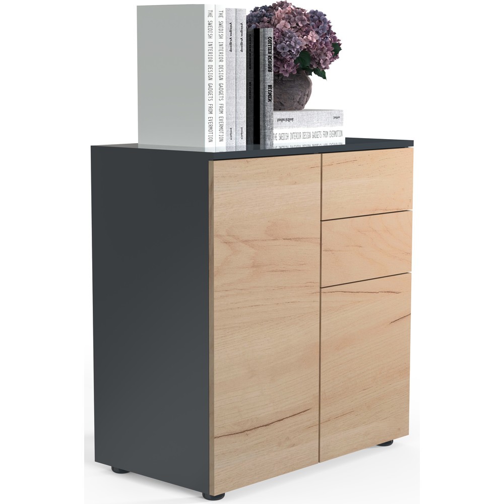 Imagen del producto: Cómoda VCM Dalosa de 4 compartimentos, roble miel
