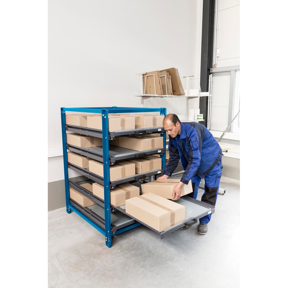 Productafbeelding nr. 2: Compacte uittrekstelling met 4 lades, vaklast 150 kg, hoogte 1.700 mm