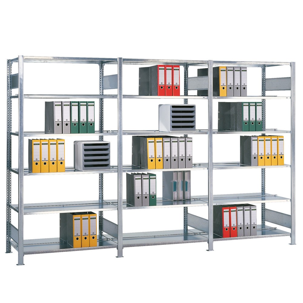 Product afbeelding: Complete archiefstelling SCHULTE, dubbelzijdig, vaklast 150 kg, HxBxD 2.000 x 3.000 x 600 mm, verzinkt