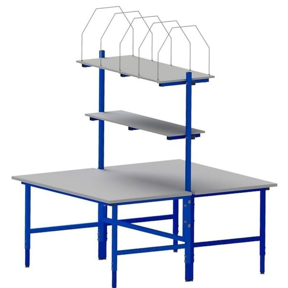 Product afbeelding: DAHMEN handmatig in hoogte verstelbare paktafel Classic, dubbelzijdig, complete set, hxbxd 700-950 x 1600 x 1.840 mm