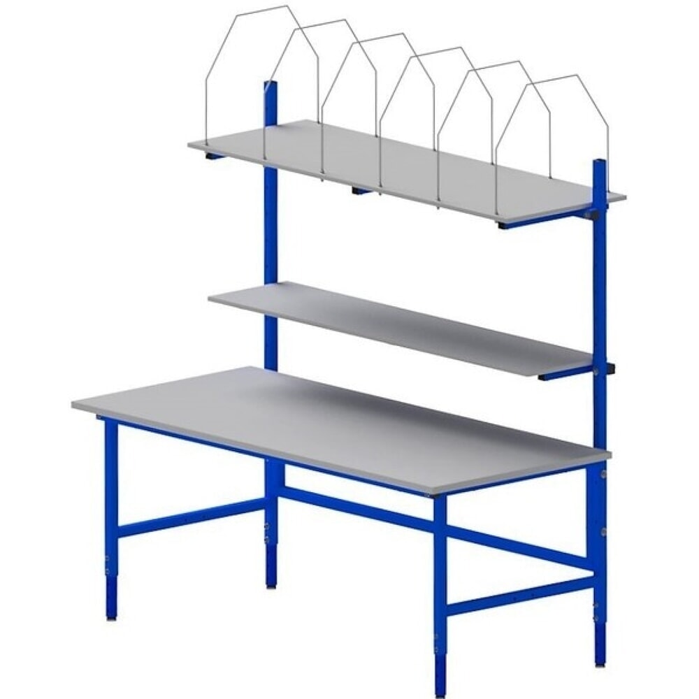 Productafbeelding nr. 7: DAHMEN handmatig in hoogte verstelbare paktafel Classic, enkelzijdig, complete set, hxbxd 700-950 x 2000 x 900 mm