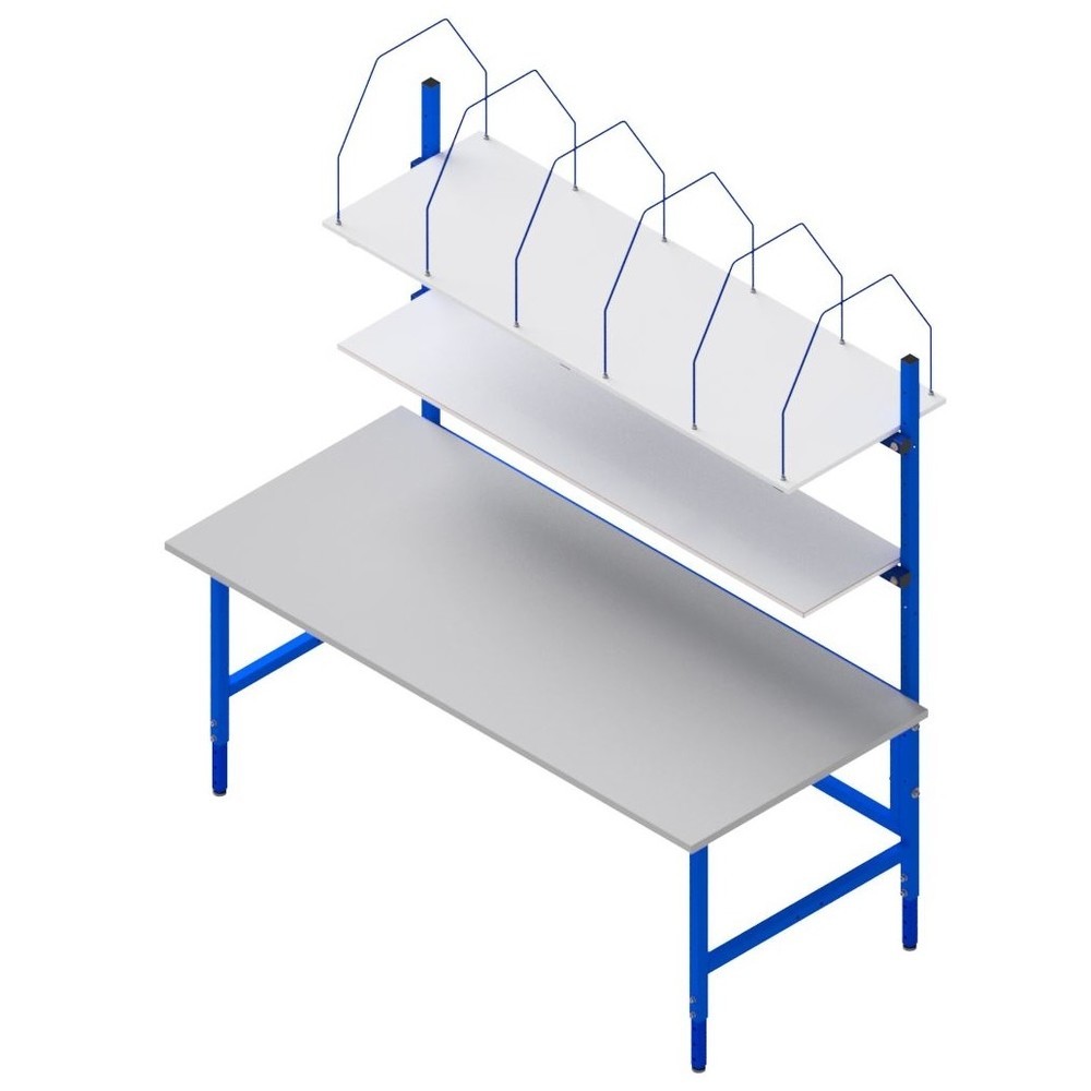 Productafbeelding nr. 4: DAHMEN handmatig in hoogte verstelbare paktafel Classic, enkelzijdig, complete set, hxbxd 700-950 x 2000 x 900 mm