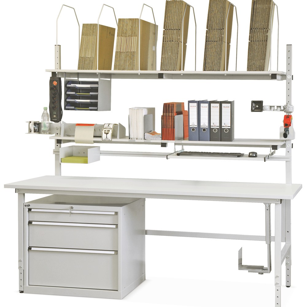 Productafbeelding nr. 3: DAHMEN handmatig in hoogte verstelbare paktafel Classic, enkelzijdig, complete set, hxbxd 700-950 x 1600 x 900 mm