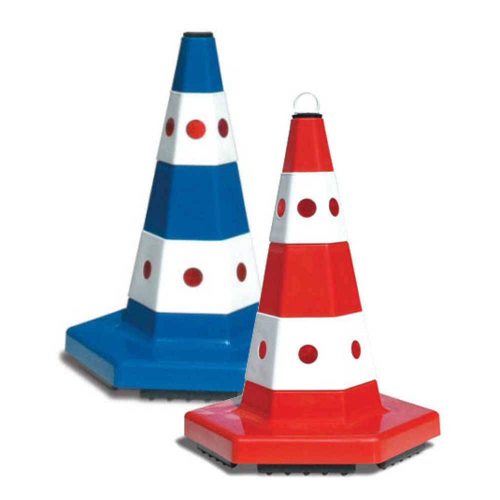 Illustration du produit: Cône de signalisation en PP, hexagonal, hauteur de 520 mm, rouge