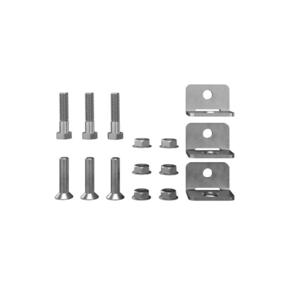 Imagen del producto: TROAX® accesorios para conectores de esquina para sistema de tabiques de rejilla, para tabiques separadores de almacén, 3 ud./UV
