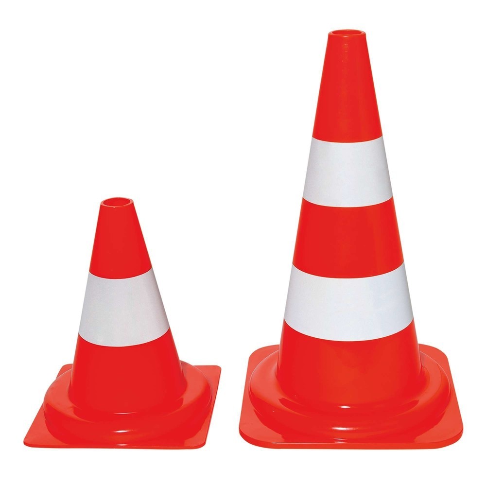 N° de l'image du produit 2 : Cônes de signalisation MORAVIA en PVC, réfléchissants, 1 anneau blanc, hauteur 300 mm