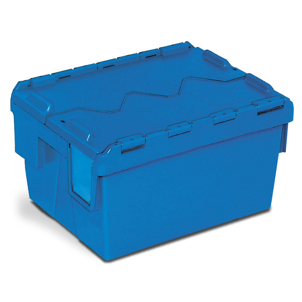 Número de imagen del producto 3: Eurocaja reutilizable de polipropileno con compartimento para etiquetas, 22 litros