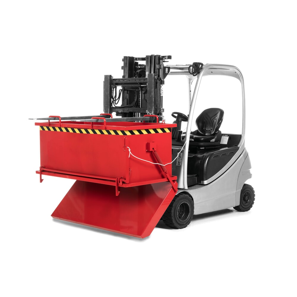 Número de imagen del producto 2: Contenedor con trampilla, modelo RKB, volumen 0,5 m³, RAL 3000 rojo fuego