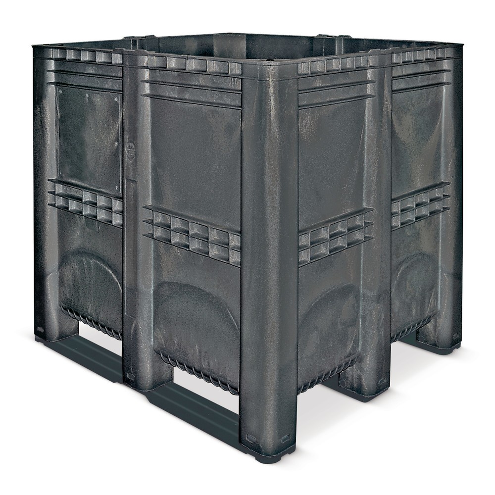 Imagen del producto: Gran contenedor de polietileno, 1.400 litros, con travesaños, gris