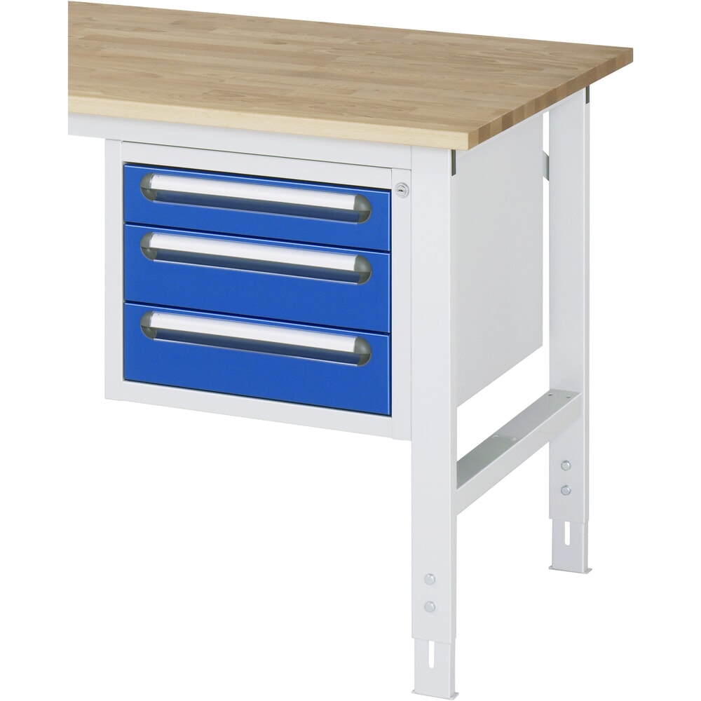 Número de imagen del producto 2: Contenedor para debajo RAU para mesa de trabajo serie Tom, H x A x F 395 x 480 x 600 mm, con 3 cajones