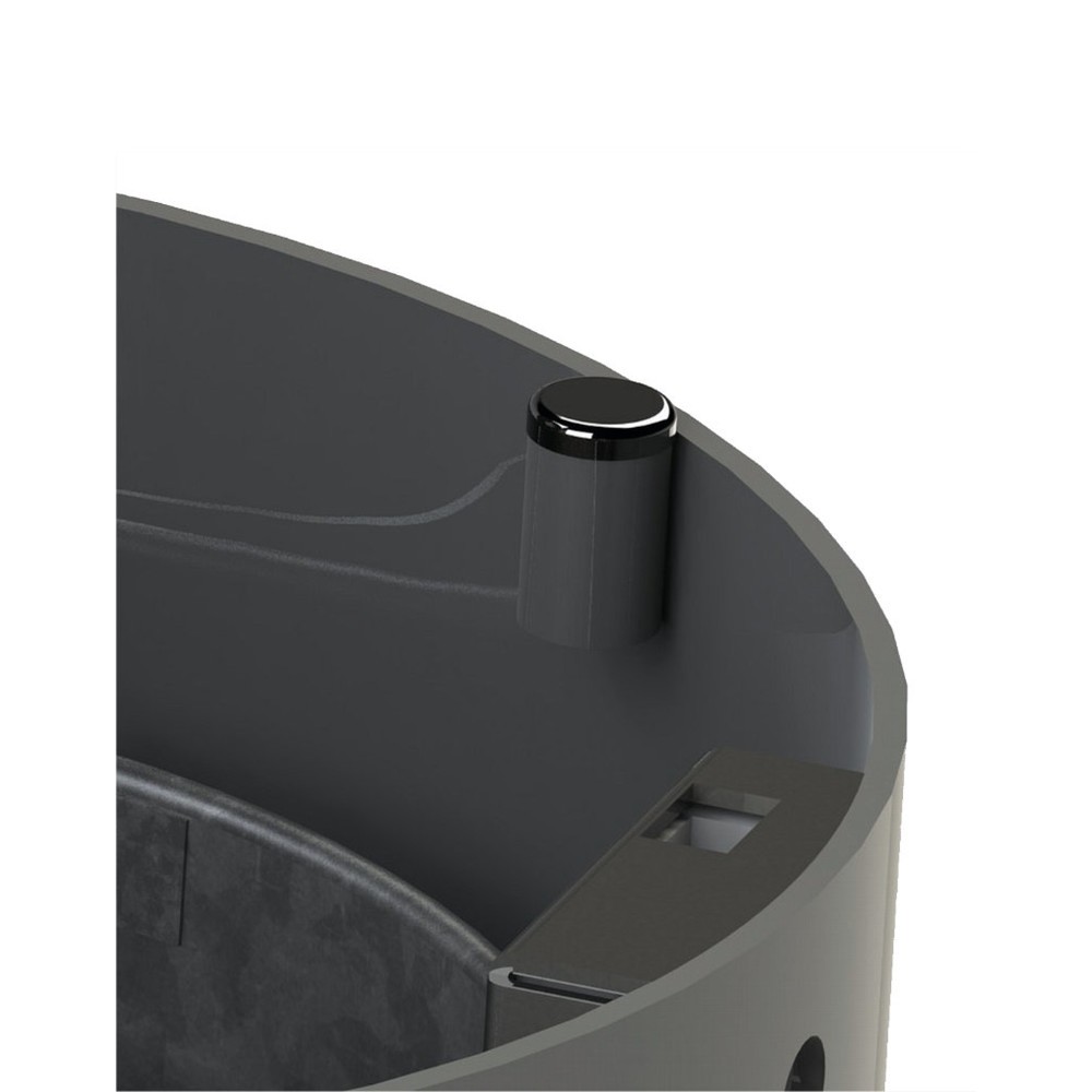 N° de l'image du produit 2 : Conteneur à déchets Heavy de RENNER, 50 litres, anthracite/fer micacé