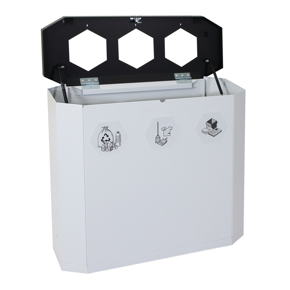 N° de l'image du produit 2 : Conteneur à déchets stumpf®, Sixco 3 smart gris clair