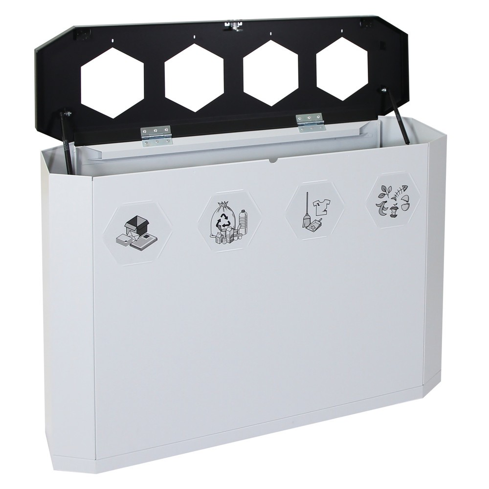N° de l'image du produit 2 : Conteneur à déchets stumpf®, Sixco 4 smart gris clair