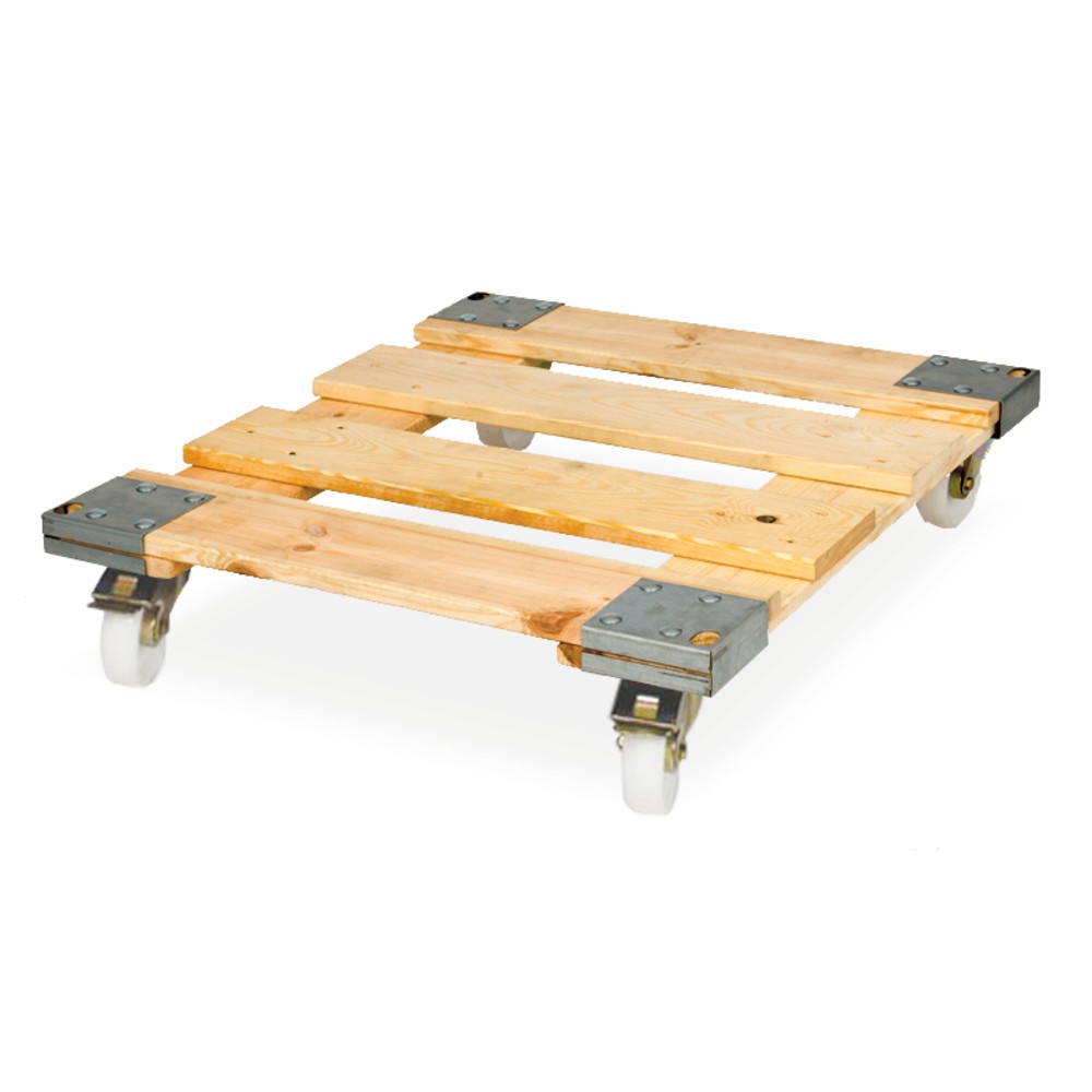N° de l'image du produit 3 : Conteneur à roulettes Classic, 3 côtés, galvanisé, plaque roulante en bois, H x l x P 1 650 x 710 x 810 mm