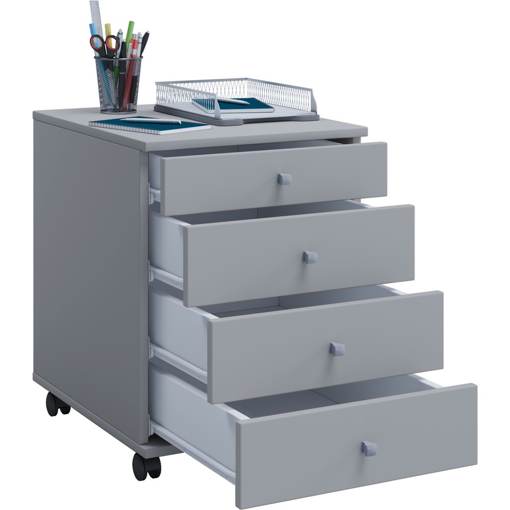 N° de l'image du produit 1 : Bac à rouleaux Lona HxLxP 570 x 420 x 500 mm Gris