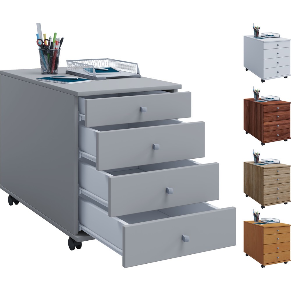 N° de l'image du produit 3 : Conteneur à roulettes Lona Maxi HxLxP 570 x 420 x 750 mm Gris