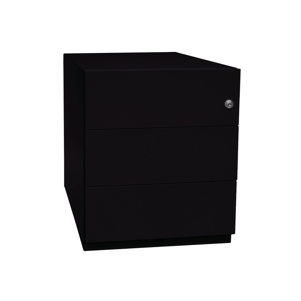 N° de l'image du produit 1 : Conteneur à roulettes Note™, H x l x P 495 x 420 x 565 mm, 3 tiroirs, noir