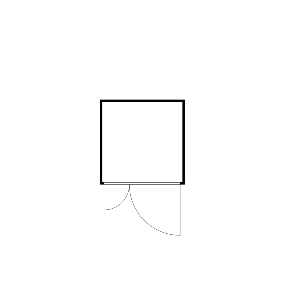 N° de l'image du produit 2 : Conteneur à matériaux FLADAFI®, isolé, 4 m², avec plancher en bois, haut. x larg. x prof. 2 405 x 2 100 x 2 170 mm, Porte à doubles battants ( division asymétrique), centrée sur le largeur