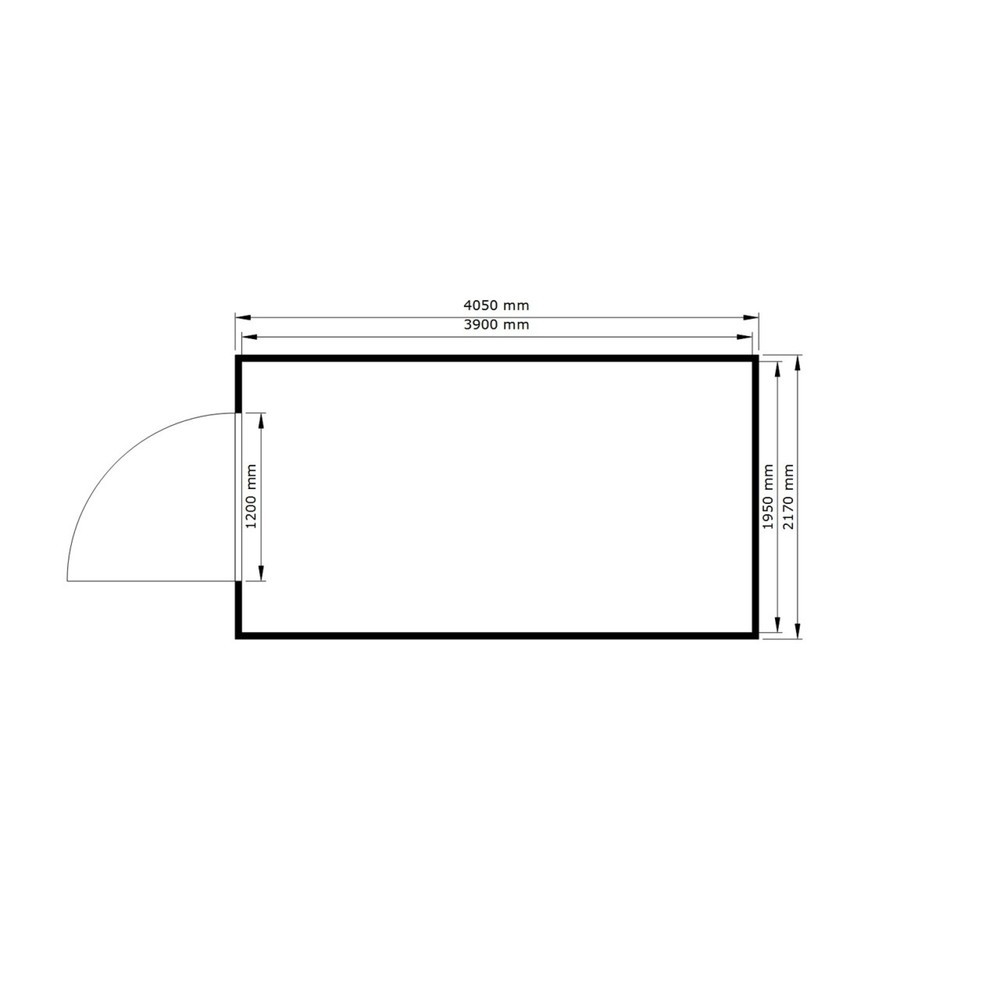 N° de l'image du produit 2 : Conteneur à matériaux FLADAFI®, isolé, 8 m², avec sol isolé, haut. x larg. x prof. 2 500 x 4 050 x 2 170 mm, porte à un battant, centré à face avant
