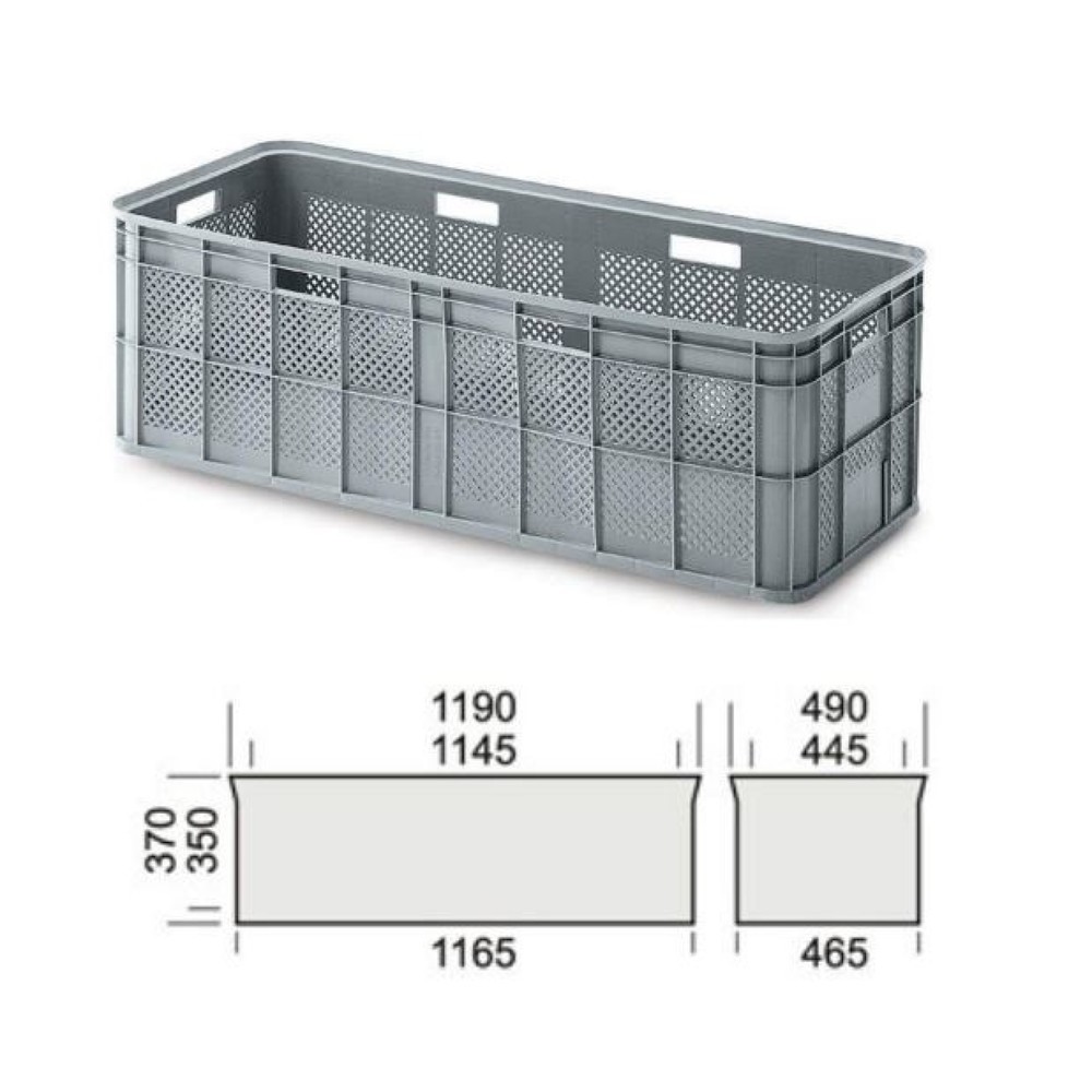 Illustration du produit: Conteneur grand format, ajouré, 1 190x490x370 mm