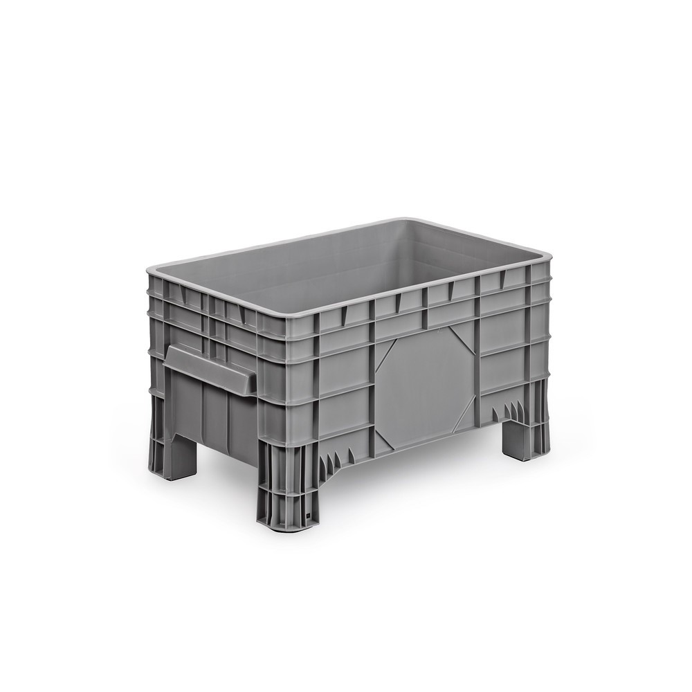 Illustration du produit: Conteneur grand format, gris, 1 040x640x550 mm, fermé, avec 4 pieds