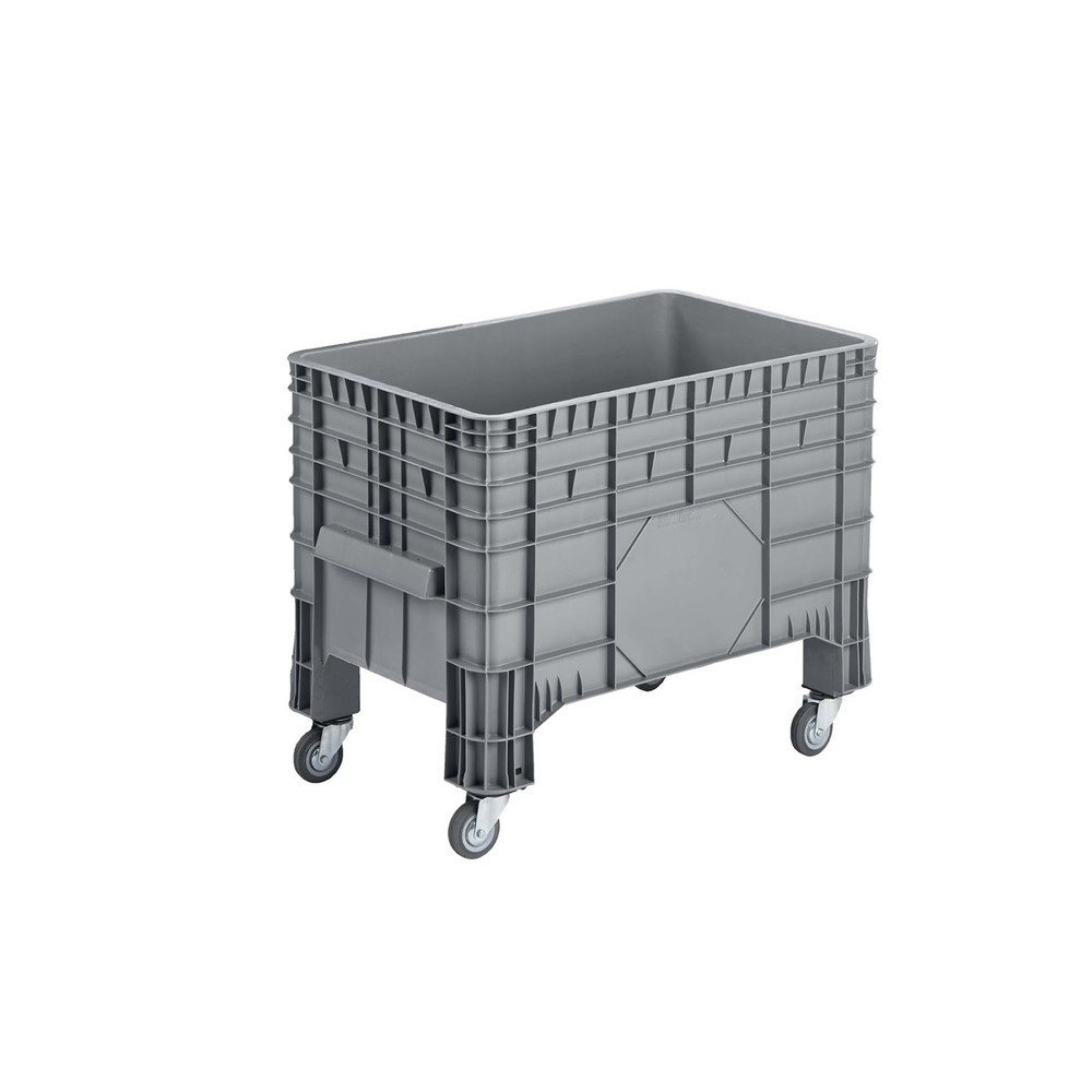 Illustration du produit: Conteneur grand format, gris, 1 040x640x790 mm, fermé, avec 4 roues directrices