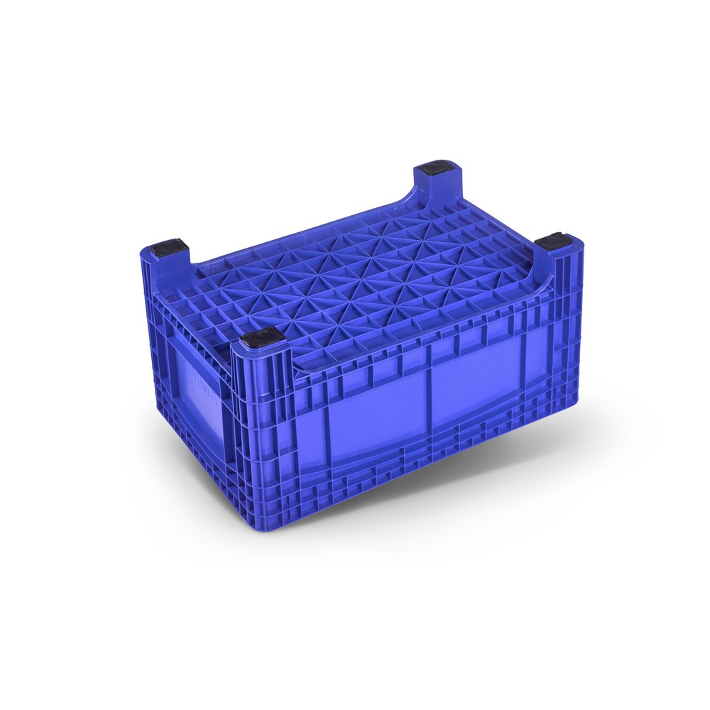 N° de l'image du produit 2 : Conteneur grand format L, HxlxP 800 x 1.200 x 580 mm, 354 litres, 4 pieds, bleu