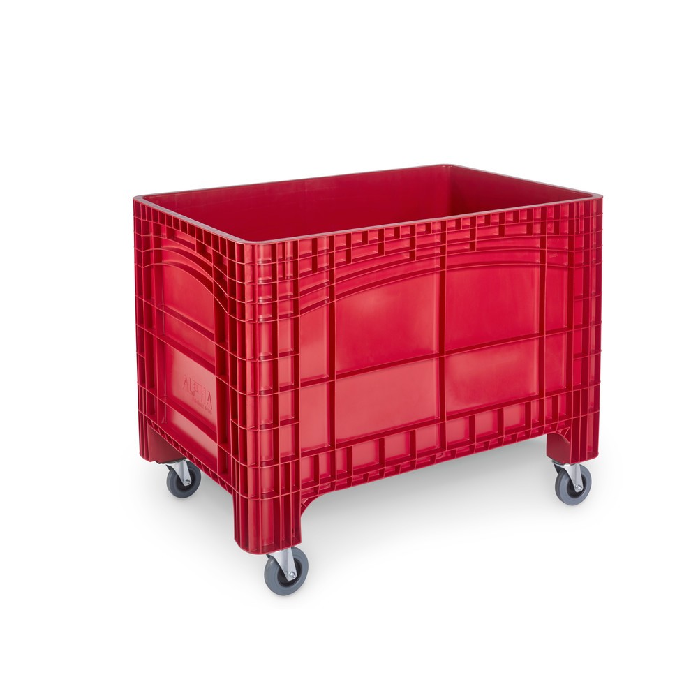 Illustration du produit: Conteneur grand format XL, HxlxP 800 x 1.200 x 800 mm, 535 litres, 4 roues directrices avec frein, rouge